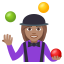Woman juggling: medium skin tone :woman_juggling_tone3: ð€¹ðœââïž