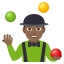 Man juggling: medium-dark skin tone :man_juggling_tone4: ð€¹ðŸââïž