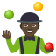 Man juggling: dark skin tone :man_juggling_tone5: ð€¹ð¿ââïž