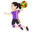 Woman playing handball: light skin tone :woman_playing_handball_tone1: ð€Ÿð»ââïž