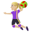 Woman playing handball: medium-light skin tone :woman_playing_handball_tone2: ð€ŸðŒââïž