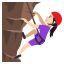 Woman climbing: light skin tone :woman_climbing_tone1: ð§ð»ââïž