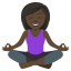 Woman in lotus position: dark skin tone :woman_in_lotus_position_tone5: ð§ð¿ââïž