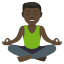 Man in lotus position: dark skin tone :man_in_lotus_position_tone5: ð§ð¿ââïž