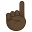 Index pointing up: dark skin tone :point_up_tone5: âð¿