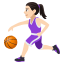 Woman bouncing ball: light skin tone :woman_bouncing_ball_tone1: â¹ð»ââïž