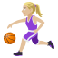 Woman bouncing ball: medium-light skin tone :woman_bouncing_ball_tone2: â¹ðŒââïž