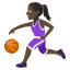 Woman bouncing ball: dark skin tone :woman_bouncing_ball_tone5: â¹ð¿ââïž