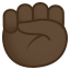 Raised fist: dark skin tone :fist_tone5: âð¿