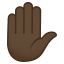 Raised hand: dark skin tone :raised_hand_tone5: âð¿