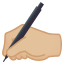 Writing hand: medium-light skin tone :writing_hand_tone2: âðŒ