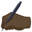 Writing hand: dark skin tone :writing_hand_tone5: âð¿