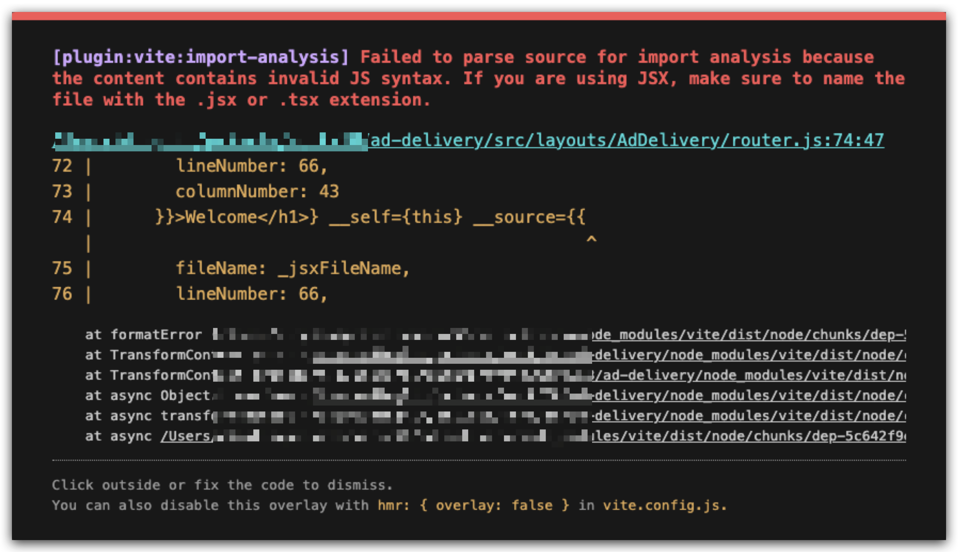 JSX 报错问题