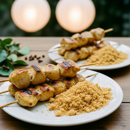 Espetos de Frango com Farofa Crocante
