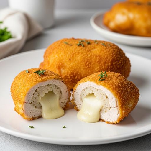 Frango Recheado com Arroz e Muçarela