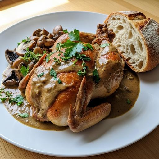 Frango Cacciatore com Molho de Cogumelos Cremoso