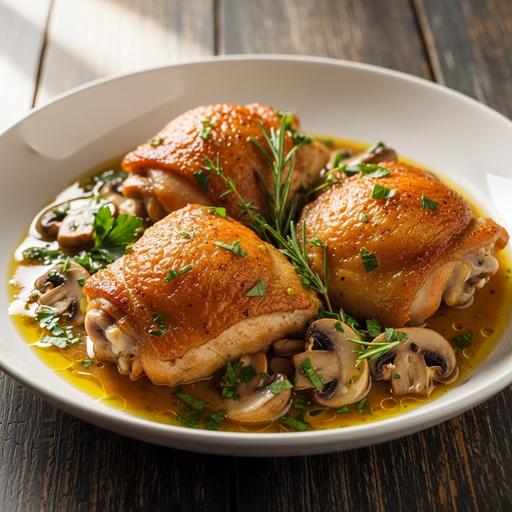 Frango ao Molho de Cogumelos e Ervas