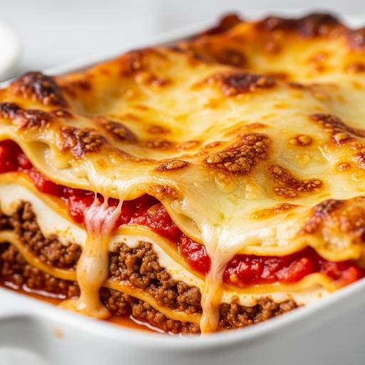 Lasanha Clássica com Molho de Tomate e Carne