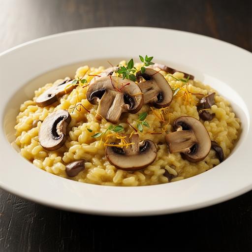 Risoto à Milanesa Cremoso com Cogumelos