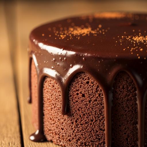 Bolo de Chocolate com Cobertura de Ganache