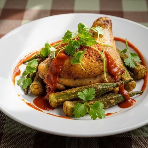 Frango ao Molho de Quiabo com Ervas