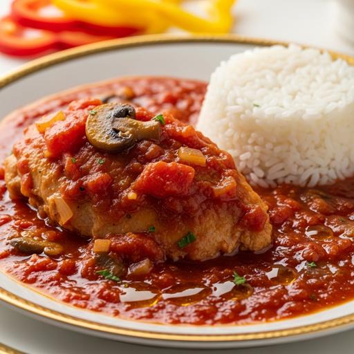 Frango Cacciatore com Molho de Tomate e Pimentões