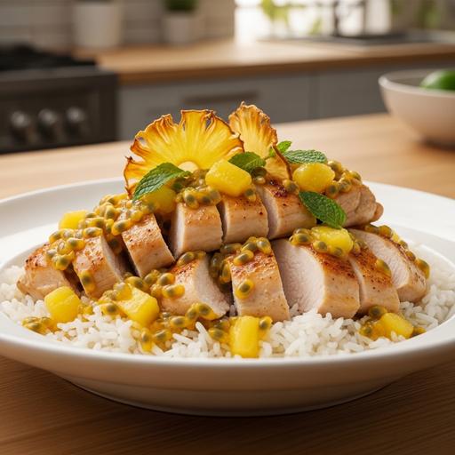 Frango ao Molho de Maracujá e Abacaxi