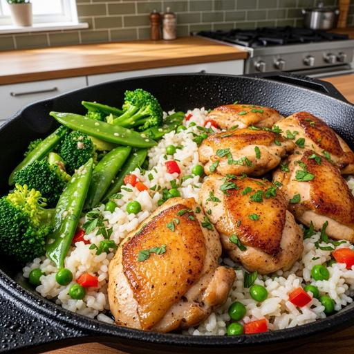 Frango com Arroz e Legumes