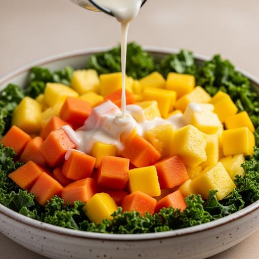Salada Tropicais com Molho de Coco