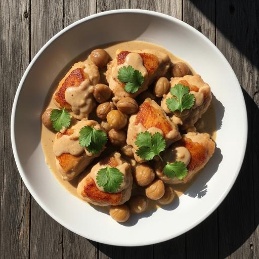 Frango com Coco e Castanha de Caju