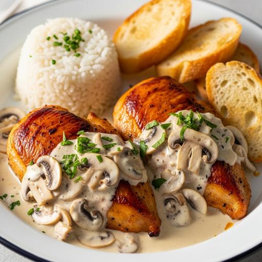 Frango ao Molho de Cogumelos