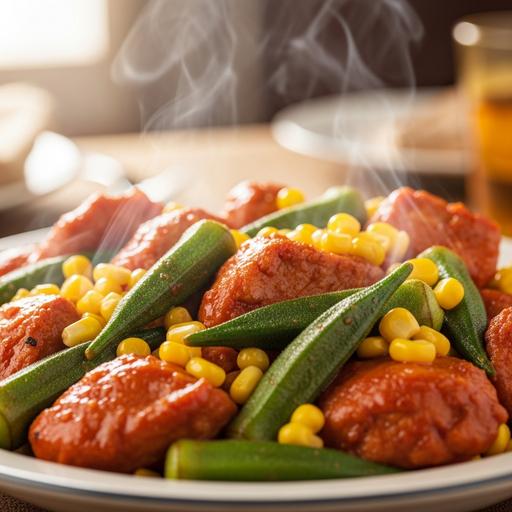 Frango com Quiabo e Milho