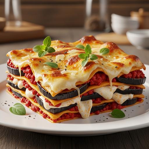 Lasanha de Berinjela com Molho de Tomate