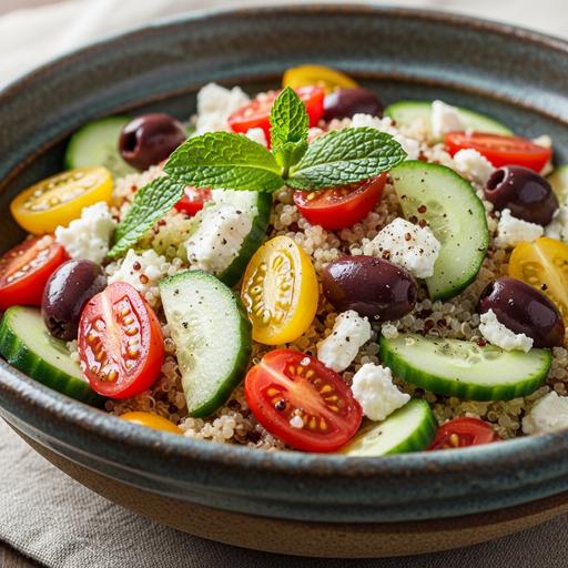 Salada de Quinoa com Tomates e Feta