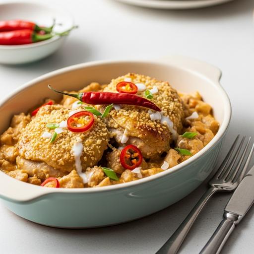 Cassoulet de Frango com Coco e Pimenta