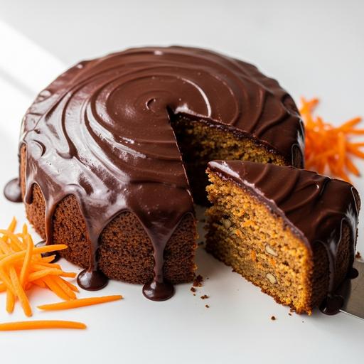 Bolo de Cenoura com Cobertura de Chocolate