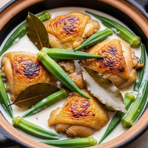 Frango com Quiabo e Coco