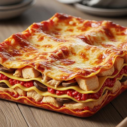 Lasanha de Frango com Cogumelos