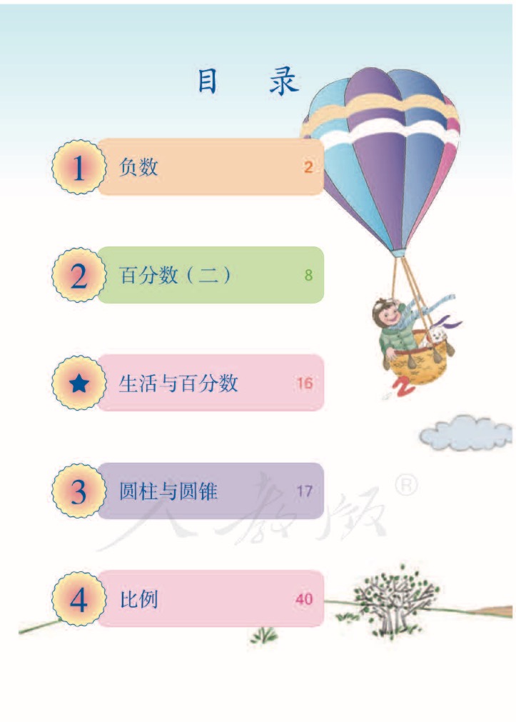 高清图片 | 人教版数学六年级下册电子课本