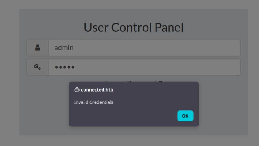 FreePBX login panel
