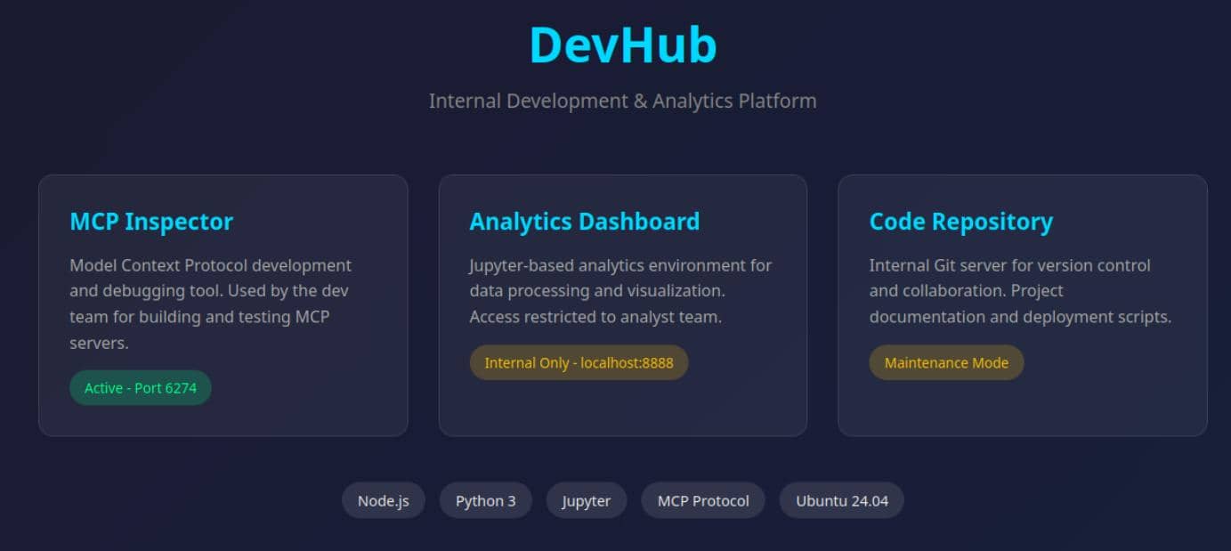DevHub homepage