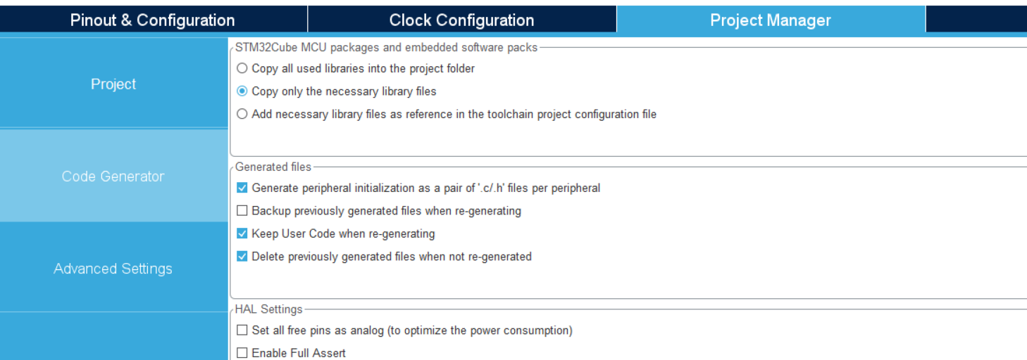 Code Generator 常用选项