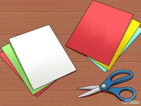Cut paper into pieces 