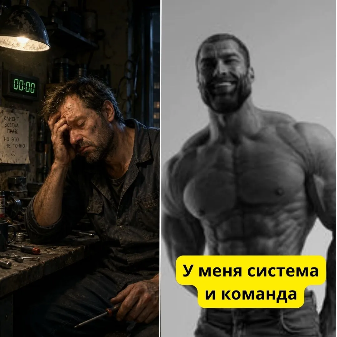 Мастер без системы vs мастер с системой и командой