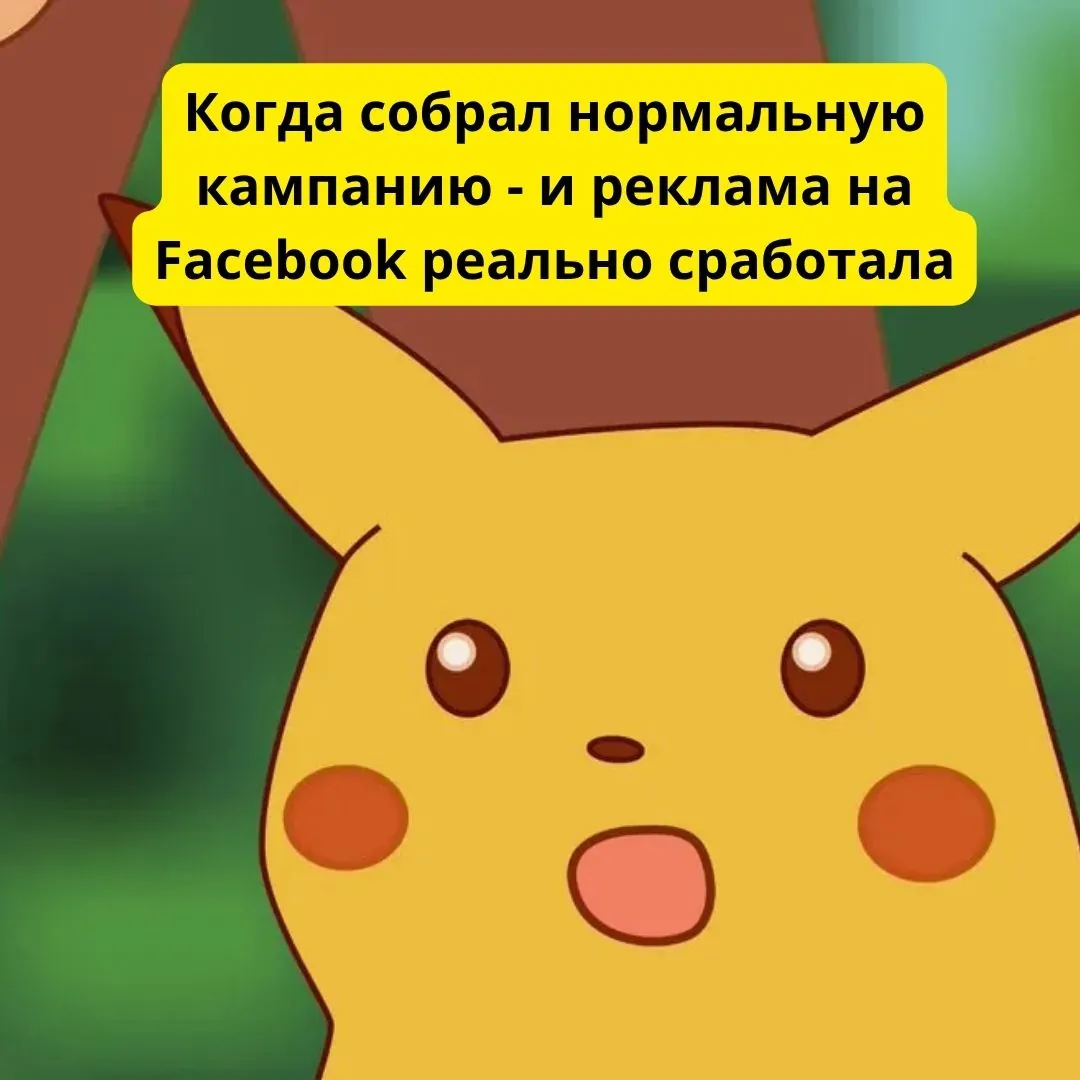 Surprised Pikachu: реклама на Facebook реально сработала
