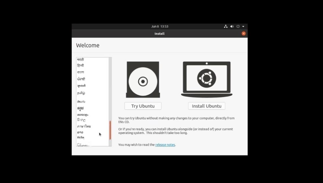 图 5 Ubuntu安装界面