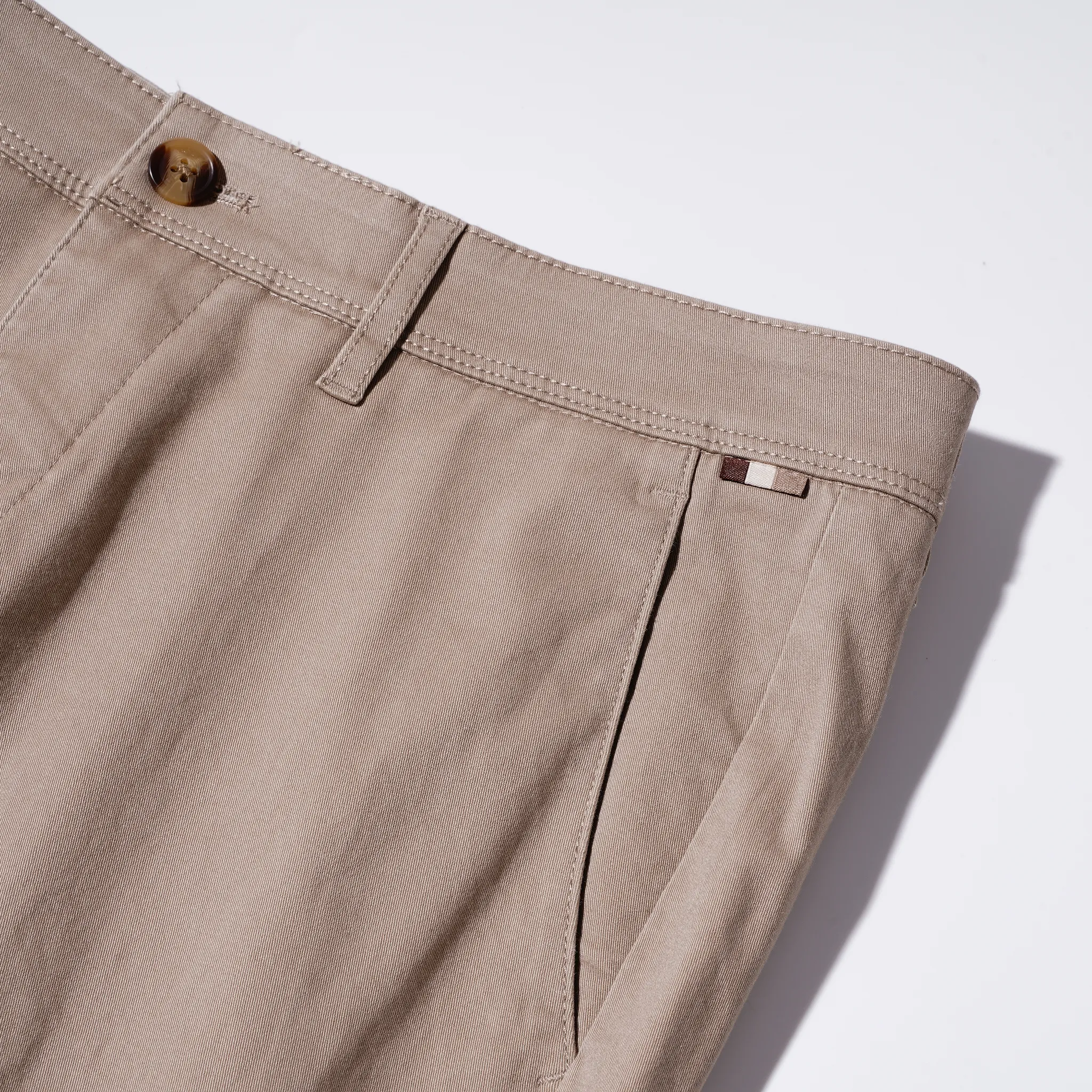 Bollmer Stevio Twill Taupe Chino Detail