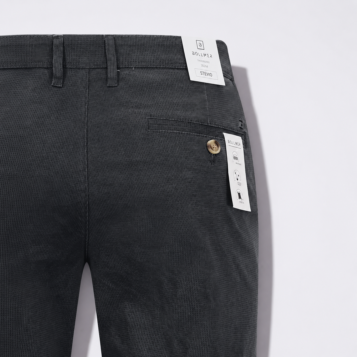 Bollmer Stevio Charcoal Structured Back View