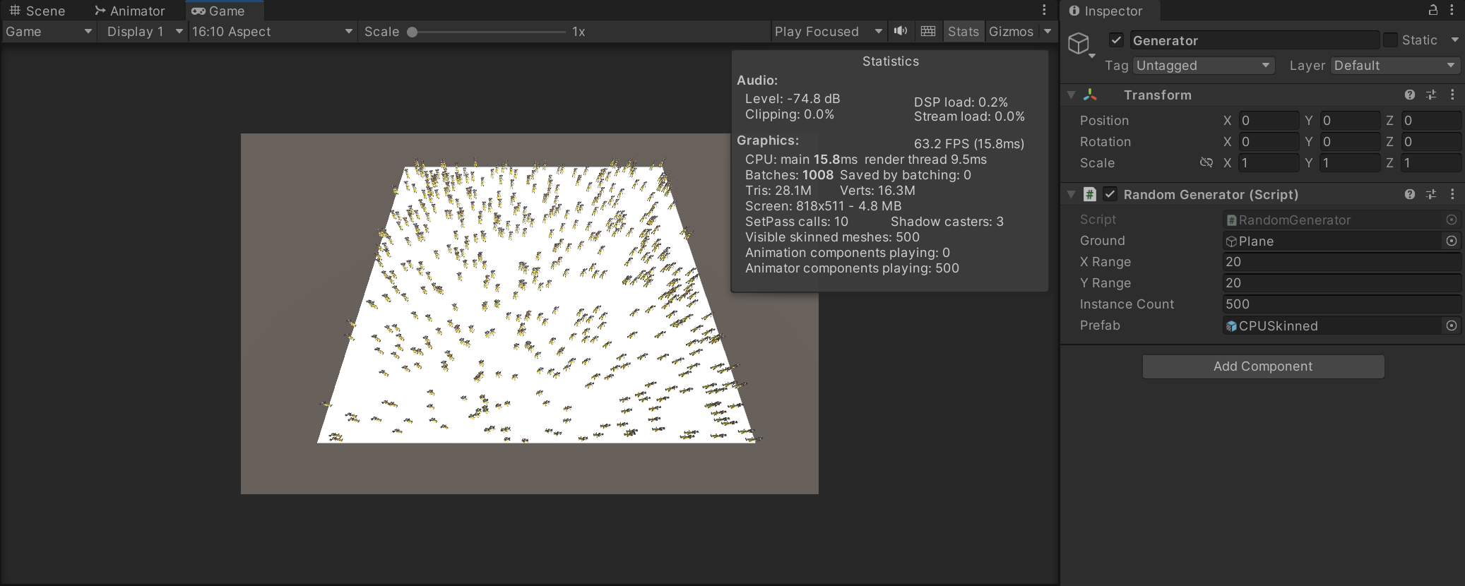 CPU computing SkinnedMesh