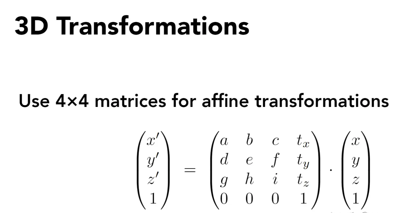 Transformation matrix